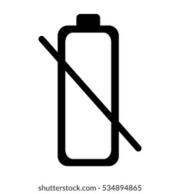 battery low level isolated icon
