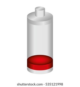 battery low level isolated icon