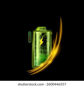 battery low poly charge indicators isolated on background