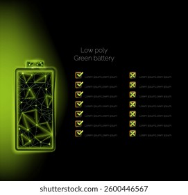 battery low poly charge indicators with pron and cons list