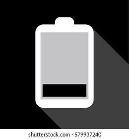 battery low sign black