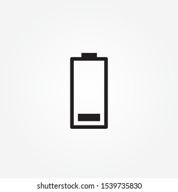 battery low sign icon design