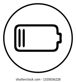 battery low vector icon