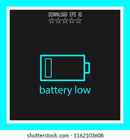 battery low vector icon