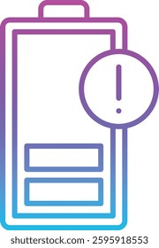 Battery Low vector icon. Can be used for printing, mobile and web applications.