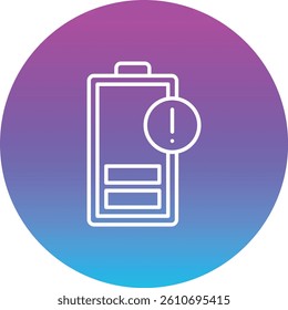 Battery Low vector icon. Can be used for printing, mobile and web applications.