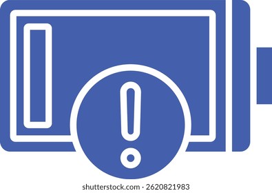 Icono de Vector bajo de la batería. Se puede utilizar para aplicaciones de impresión, móviles y de Web.