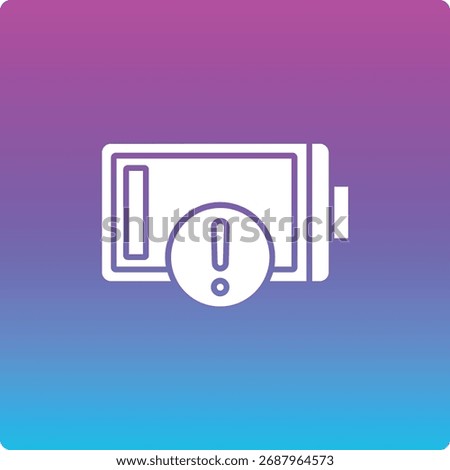 Battery Low vector icon. Can be used for printing, mobile and web applications.