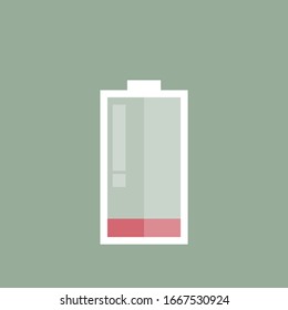battery low vector icon for design