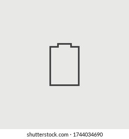 Battery low vector icon illustration sign
