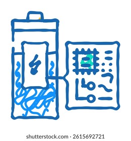 battery management energy doodle icon sketch vector. battery management energy sign. isolated symbol illustration