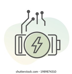 Battery Management System - Stock Icon As EPS 10 File