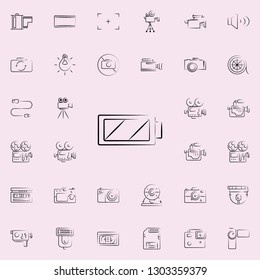 battery mark outine icon. Photo and camera icons universal set for web and mobile