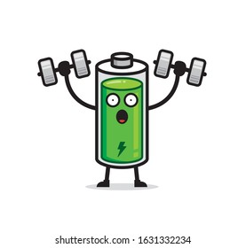 Battery mascot character vector design