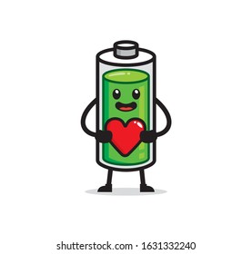 Battery mascot character vector design