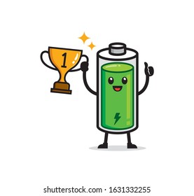 Battery mascot character vector design