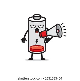 Battery mascot character vector design