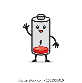 Battery mascot character vector design