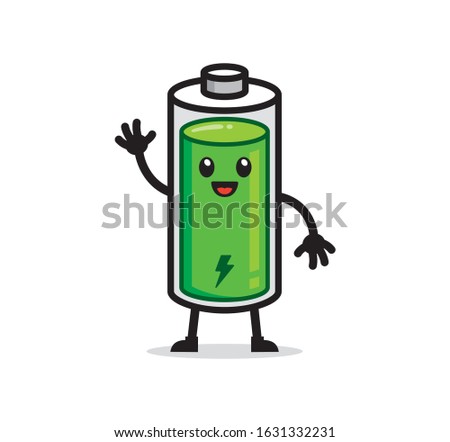 Battery mascot character vector design
