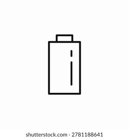 battery medium charge icon sign vector