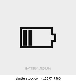 Battery medium icon. New trendy battery vector illustration symbol.