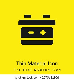 Battery minimal bright yellow material icon