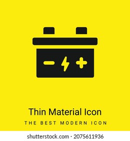 Icon des minimalen, hellgelben Materials der Batterie