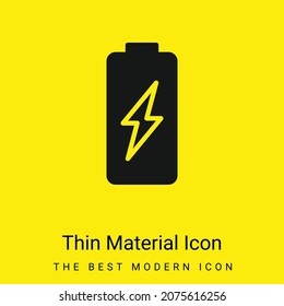 Battery minimal bright yellow material icon