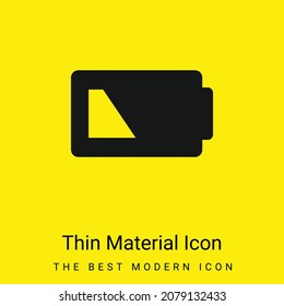 Battery minimal bright yellow material icon