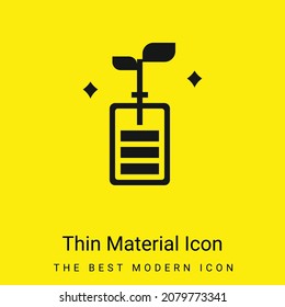 Battery minimal bright yellow material icon