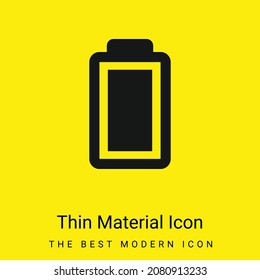 Battery minimal bright yellow material icon