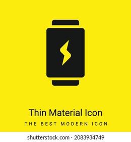 Battery minimal bright yellow material icon
