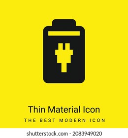 Battery minimal bright yellow material icon