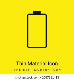 Battery minimal bright yellow material icon