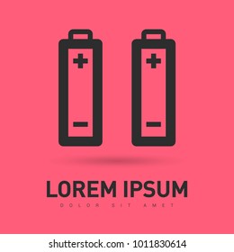 Battery minimal vector icon. Accumulator flat line icon for websites and mobile minimalistic flat design.