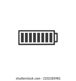 Icono móvil de la batería Gráfico de vectores blanco y negro