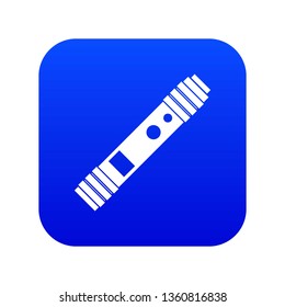 Battery mod for electronic cigarette icon digital blue for any design isolated on white vector illustration