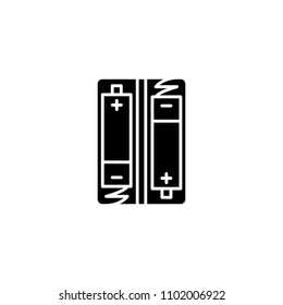 Battery Module Black Icon Concept. Battery Module Flat  Vector Symbol, Sign, Illustration.