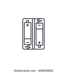 Battery module linear icon concept. Battery module line vector sign, symbol, illustration.