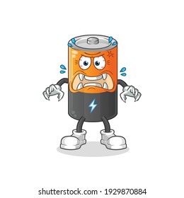 battery monster vector. cartoon character