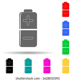 battery multi color style icon. Simple glyph, flat vector of ecology icons for ui and ux, website or mobile application