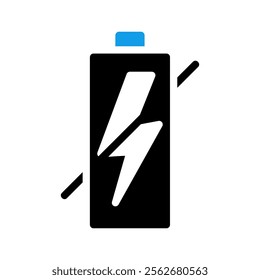 Battery with no charge. Concept of low energy, power, and depletion.