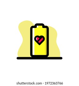 Battery Not Healthy Conceptual Vector Icon Design Illustration eps10