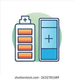  battery object icon modern design concept isolated