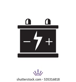 battery on the car icon, vector illustration EPS 10