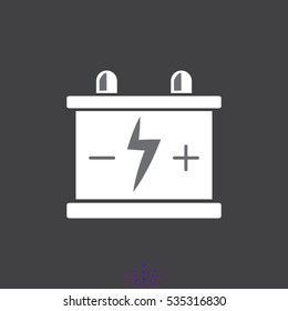 battery on the car icon, vector illustration EPS 10