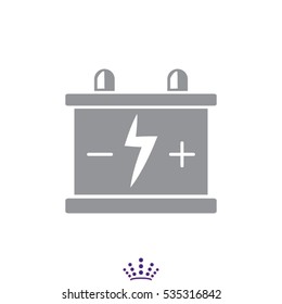 battery on the car icon, vector illustration EPS 10
