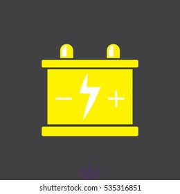 battery on the car icon, vector illustration EPS 10