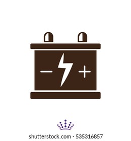 battery on the car icon, vector illustration EPS 10