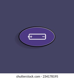 battery on a dark background with shadow. vector